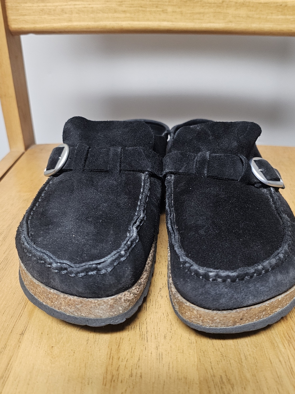 Birkenstock Buckley Suede Leather SlipOn Clogs Neutral Minimalist Trendy Size 9 - Picture 2 of 8